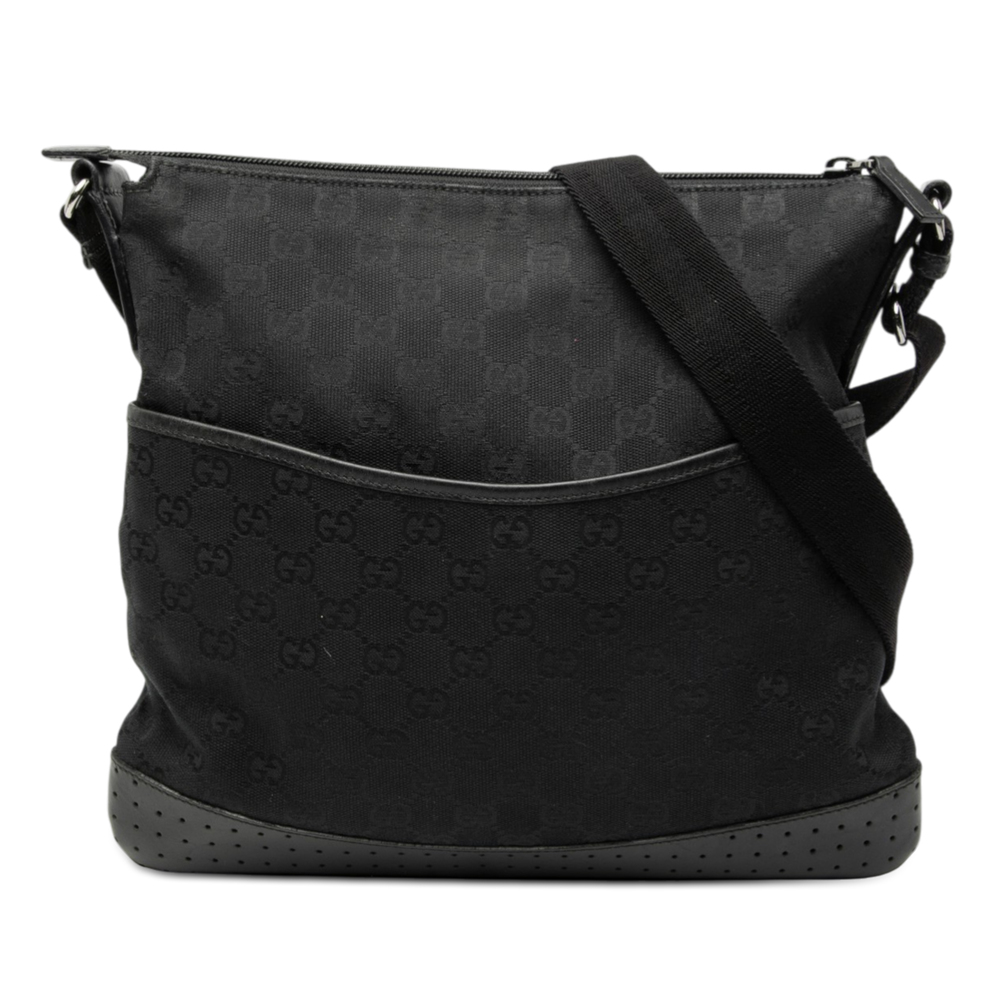 Pre-Loved Gucci GG Canvas Perforated Crossbody